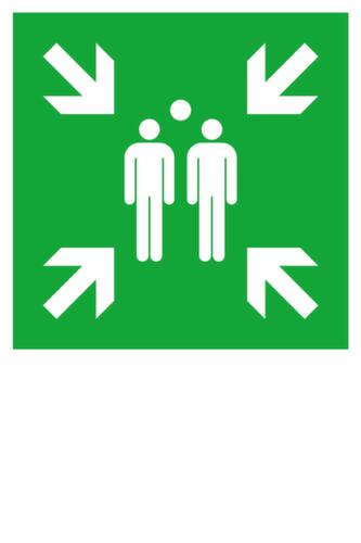 Panneau de sortie de secours point de rassemblement, panneau d'information, Standard