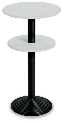 Table haute avec pied à disque, Ø 600 mm, panneau gris clair