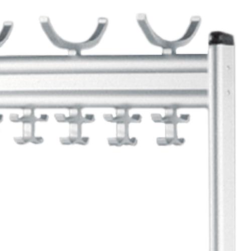 Portant de vestiaire juxtaposable roulant Multiline en aluminium