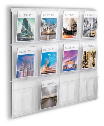 helit Présentoir mural "the placativ", 12 tablettes, structure transparent