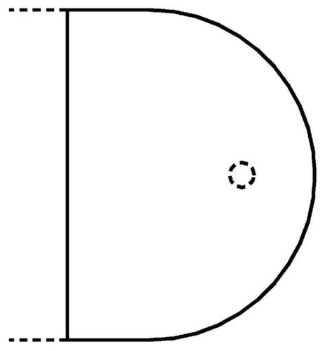 Table de rallonge Up and Down, largeur x profondeur 600 x 800 mm, plaque gris