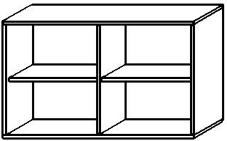 Gera Rayonnage de bureau Pro avec paroi arrière, largeur 1200 mm, 2 HC