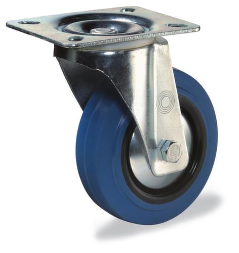 BS-ROLLEN Roue en caoutchouc plein élastique, force 300 kg, Caoutchouc plein élastique bandage