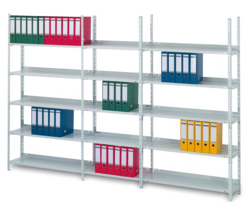 hofe Rayonnage à boulonner pour classeurs, 8 tablettes, avec revêtement en zinc anti-corrosion