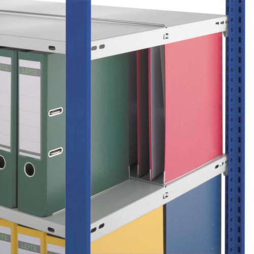 hofe Porte-documents sans vis Zone de fixation pour une utilisation des deux côtés, 8 tablettes, RAL7035 gris clair