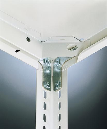 META Etagère à visser FIX, 6 tablettes, RAL7035 gris clair