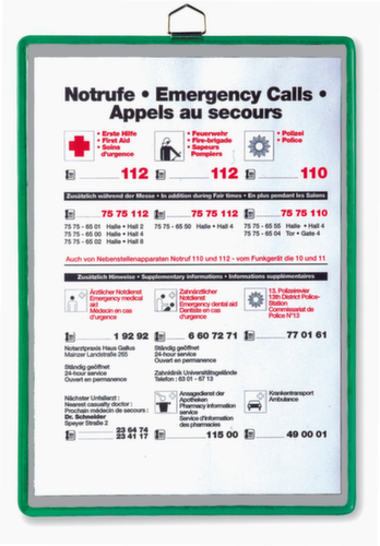 tarifold pochette d'affichage tview, DIN A4, cadre avec œillets métalliques