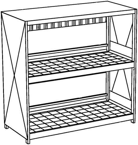 Lacont Conteneur de rayonnage pour produits dangereux pour max. 12 GRV/IBC