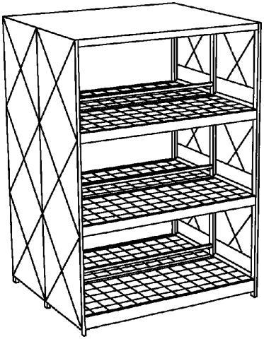 Lacont Conteneur de rayonnage pour produits dangereux pour max. 60 fûts de 200 litres