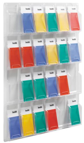 helit Présentoir mural "the clearly", 24 tablettes, structure transparent