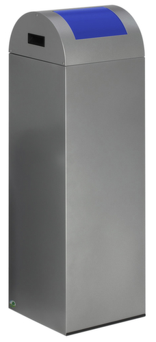 VAR Collecteur de recyclage WSG 85 R avec trappe d'insertion, 89 l, argent, couvercle RAL5010 bleu gentiane