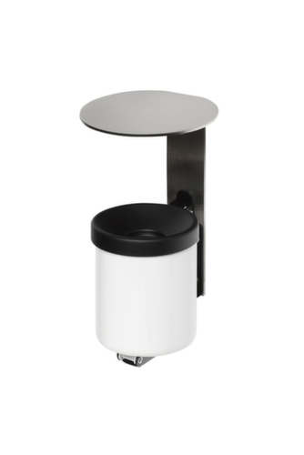 VAR Cendrier mural WH 10 avec toit de protection, RAL9016 blanc signalisation