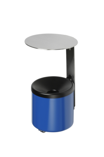 VAR Cendrier mural WH 10 avec toit de protection, RAL5010 bleu gentiane