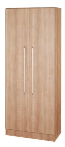 Armoire à portes battantes Sina, 5 hauteurs des classeurs, noyer/noyer