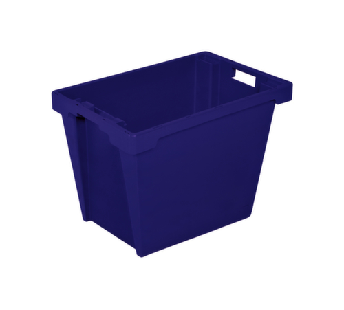 Conteneurs à gerbage rotatif Euronorm, bleu, capacité 70 l