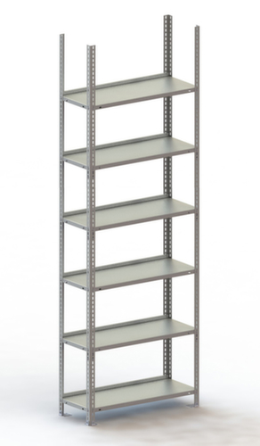 META Etagère à visser, 6 tablettes, RAL7035 gris clair