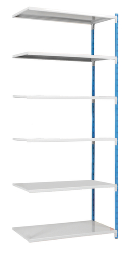 Manorga rayonnages sans vis pour une utilisation des deux côtés, hauteur x largeur x profondeur 2500 x 1230 x 500 mm, 6 tablettes