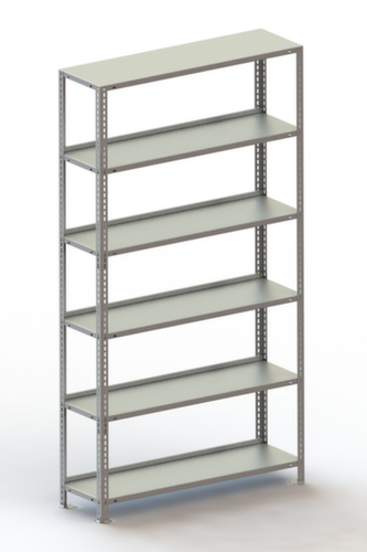 META Etagère à visser, 6 tablettes, avec revêtement en zinc anti-corrosion