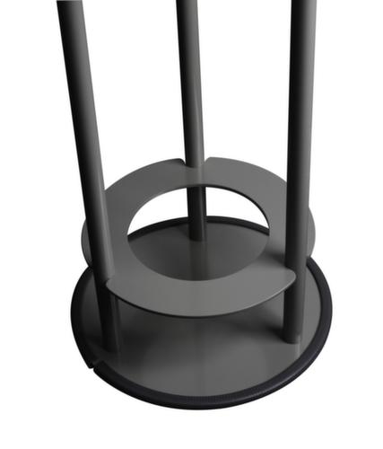 Table haute pour fumeurs, Ø 675 mm, panneau RAL9007 aluminium gris