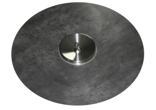 Table haute pour fumeurs, Ø 675 mm, panneau RAL9007 aluminium gris