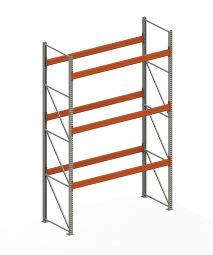 META Rayonnage à palettes MULTIPAL pour 12 palettes, largeur 2870 mm, 4 niveaux de stockage