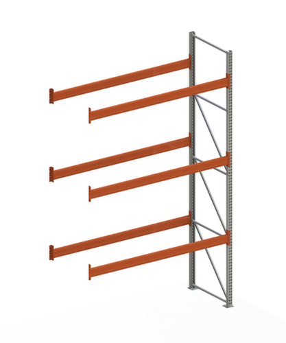 META Rayonnage à palettes MULTIPAL pour 12 palettes, largeur 2785 mm, 4 niveaux de stockage