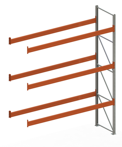 META Rayonnage à palettes MULTIPAL pour 16 palettes, largeur 3685 mm, 4 niveaux de stockage
