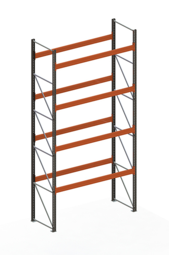 META Rayonnage à palettes MULTIPAL pour 15 palettes, largeur 2870 mm, 5 niveaux de stockage