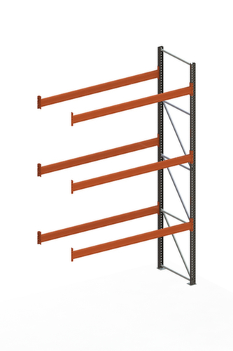 META Rayonnage à palettes MULTIPAL pour 12 palettes, largeur 2785 mm, 4 niveaux de stockage