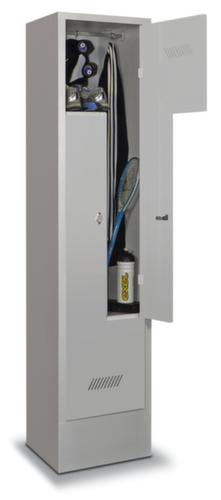 PAVOY Armoire vestiaire Z Basis gris clair avec 2 compartiments, largeur de compartiment 400 mm
