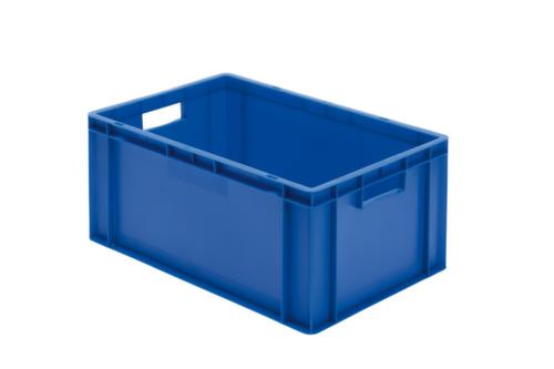 Bac gerbable norme Europe parois + fond pleins, bleu, capacité 51 l