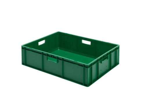 Bac gerbable norme Europe parois + fond pleins, vert, capacité 78 l