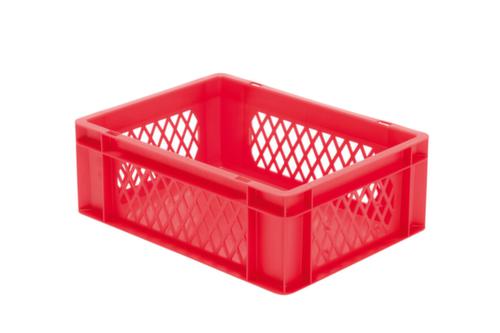 Bac gerbable norme Europe parois ajourées, rouge, capacité 13 l