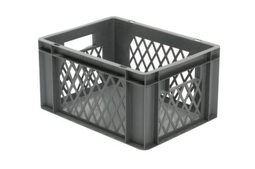 Bac gerbable norme Europe parois ajourées, gris, capacité 19 l