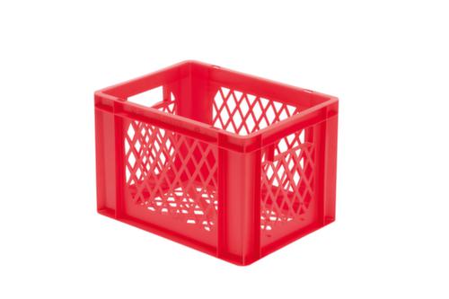 Bac gerbable norme Europe parois + fond ajourés, rouge, capacité 24 l