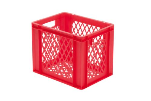 Bac gerbable norme Europe parois + fond ajourés, rouge, capacité 29 l