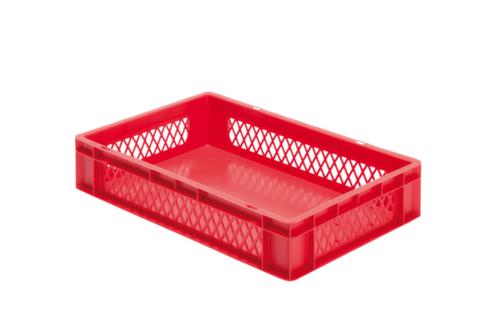 Bac gerbable norme Europe parois ajourées, rouge, capacité 22 l