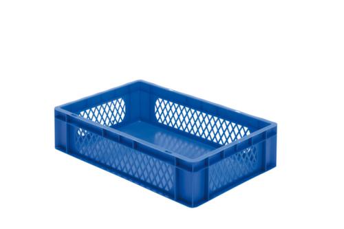 Bac gerbable norme Europe parois ajourées, bleu, capacité 26 l