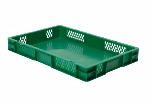 Bac gerbable norme Europe parois ajourées, vert, capacité 14,5 l