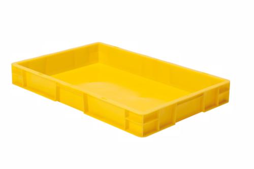 Bac gerbable norme Europe parois + fond pleins, jaune, capacité 14,5 l