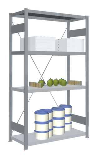 hofe Rayonnages sans vis en acier inoxydable, hauteur x largeur x profondeur 1750 x 1060 x 435 mm, 4 tablettes