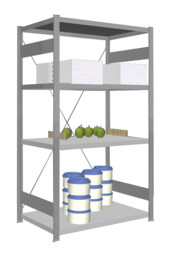 hofe Rayonnages sans vis en acier inoxydable, hauteur x largeur x profondeur 1750 x 1060 x 635 mm, 4 tablettes