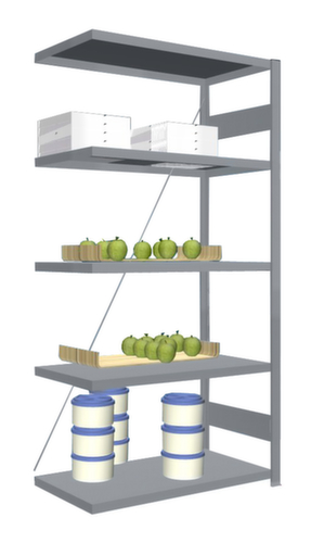 hofe Rayonnages sans vis en acier inoxydable, hauteur x largeur x profondeur 2000 x 1010 x 535 mm, 5 tablettes