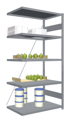 hofe Rayonnages sans vis en acier inoxydable, hauteur x largeur x profondeur 2000 x 1010 x 635 mm, 5 tablettes