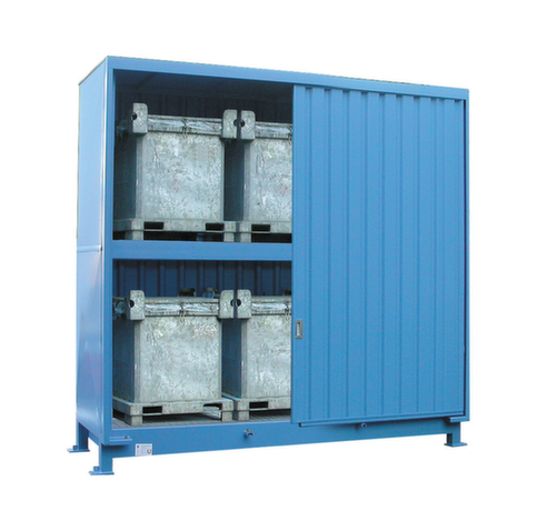 Lacont Conteneur de rayonnage pour produits dangereux pour max. 12 GRV/IBC