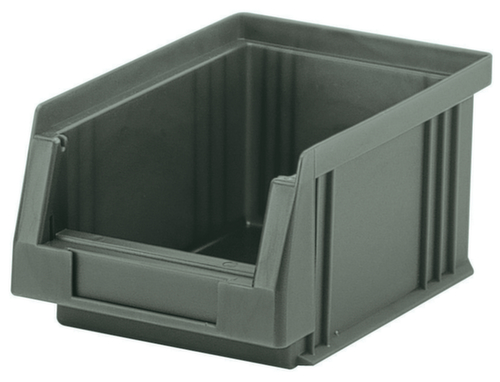 bac à bec empilable Roll adapté aux convoyeurs à rouleaux, gris, profondeur 164 mm, polypropylène