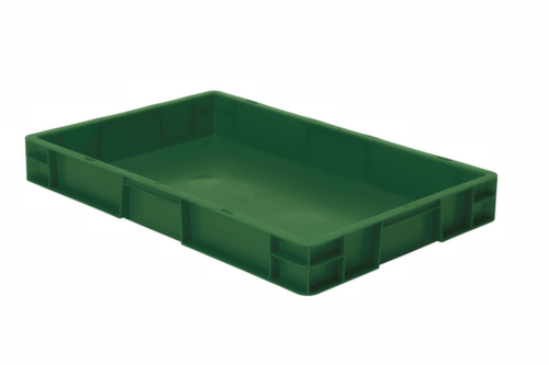 Bac gerbable norme Europe parois + fond pleins, vert, capacité 14,5 l
