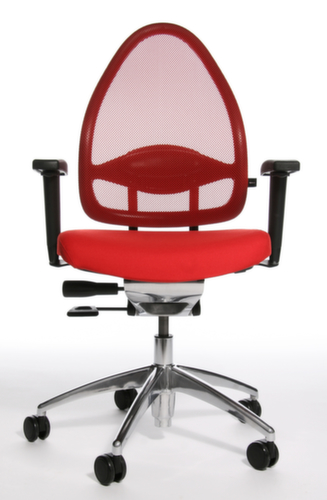 Topstar Siège de bureau pivotant Open Base + Art OPEN BASE 10 avec articulation Body-Balance-Tec®, Dossier maille, rouge