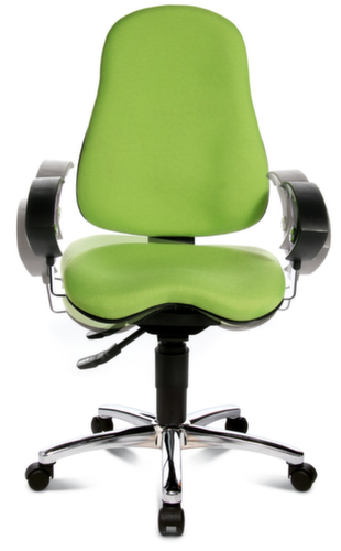 Topstar siège de bureau pivotant Sitness 10 avec mécanisme de contact permanent, vert pomme