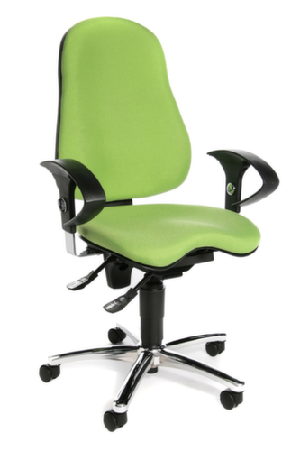 Topstar siège de bureau pivotant Sitness 10 avec mécanisme de contact permanent, vert pomme